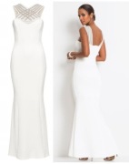 Piękna nowa długa suknia wizytowa biała 32/34