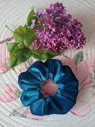 Gumka do włosów, scrunchie, handmade, niebieska