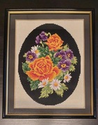 HAFT KRZYŻYKOWY OBRAZ KWIATY