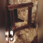 Lustro rustykalne, stare drewno, DIY