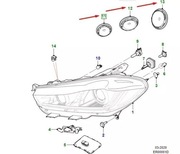 JAGUAR XE 760 2015 - 2019, DEKIELEK ZAŚLEPKA LAMPY PRZÓD