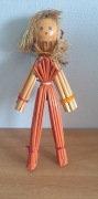 UNIKAT ! LALKA ZE SŁOMY PRL Cepelia lata 70