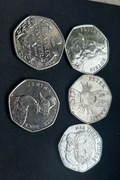 Beatrix Poter 5x 50 pence