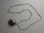 Bursztyn srebro naszyjnik super stary