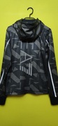 Bluza EA7 czarno zielona  Emporio Armani sportowa z kapturem na suwak i