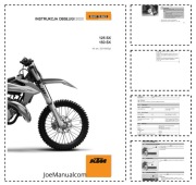 KTM 125 SX 150 SX Operation Manual Instrukcja obsługi i konserwacji PL