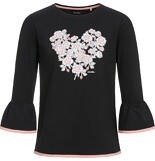 Endo Bluzka tunika z długim rękawem kwiat Jabłoni kwiat wiśni serce falbana