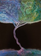 KONTINUUM PIĘKNY RĘCZNIE MALOWANY OBRAZ AKRYL SYMBOLIZM ABSTRAKCJA