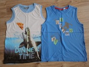 2 x Bluzka koszulka bez rękawów rozm. 134/140 - 9/10 lat