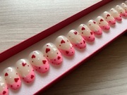 Ręcznie malowane sztuczne paznokcie, press on nails, tipsy handmade