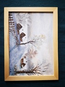 Obraz malowany na drewnie