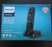 Telefon bezprzewodowy Philips D4501B Zestaw 