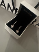 Kolczyki lśniące serca pandora 