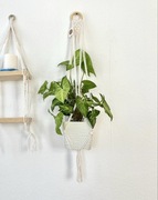 Wiszący kwietnik makrama boho wiosenna ozdoba wisząca na Wielkanoc wiosnę