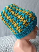 Czapka z wełny tukusowo-żółta