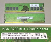 Pamięć komputerowa RAM DDR4 Hynix 16Gb szybkość 3200MHz  