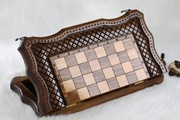 Chess Set With Board,Wooden, Handmade 33x33cm