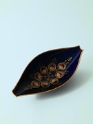 Kobaltowy półmisek złote zdobienia Unterweissbach