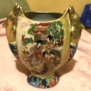 waza orientalna unikat złocone uchwyty 17 cm