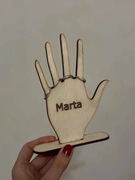 Stojak na Biżuterię DŁOŃ z Imieniem – Twój Grawer! Drewniany Organizer