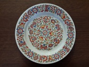 Talerz ręcznie malowany Cepelia Opole PRL 1975 r.