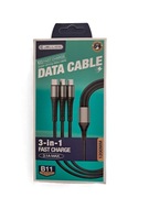 ZESTAW JELLICO | KABEL B11 3w1 FAST CHARGE 1,2m + UCHWYT SAMOCHODOWY PH9