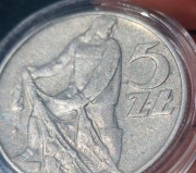 Moneta obiegowa/kolekcjonerska  5 zł 1974 r. Rybak