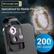MIKROSKOP DO TELEFONU KOMÓRKOWEGO z 6LED 200X