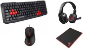 Zestaw Gamingowy 4w1 – Klawiatura + Mysz + Podkładka + Słuchawki