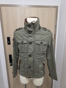 NAKETANO Kurtka M Field Jacket Oliwkowa Military Kotwice JAK NOWA
