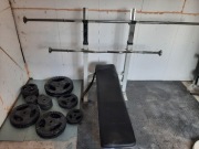 Obciążenie 117kg+ławka+gryfy