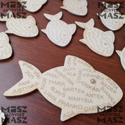 Pamiątka zakończenia przedszkola imiona dzieci magnez #MiszMówiszMasz