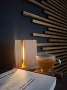 Lampki nocne z drewna LED 2szt, ciepłe światło, do sypialni, dekoracyjne