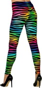 Legginsy Getry widmann Tęczowe Zebra tygrys Disco Lata 80 90  S / M