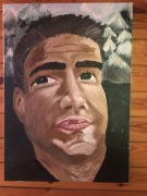 Obraz oryginalny, akryle, 50x 70cm . Zadumanie .