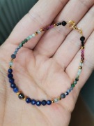 Bransoletka Strzelec srebro 925 rubin lapis szafir