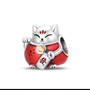 Maneki-neko kot na szczęście charms srebro 925 do bransoletki