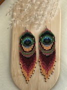 Kolczyki z japońskich koralików.