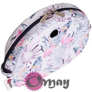 Granatowy organizer do Obag MOON LIGHT ML flamingi pastel 2 kieszenie OMAY