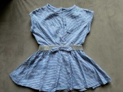 Cool Club Sukienka w Paski Serduszka na Lato Brokat Rozmiar 80