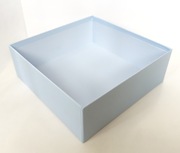 Pudełko ozdobne niebieskie dekoracyjne box tacka niebieska 22 x 22 x 7.8 cm