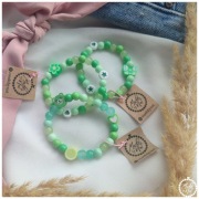 Bransoletka dla dziewczynki, jasno zielona