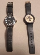 Zestaw 2 dużych okazałych zegarków OoZOO - Biały + Mosiądz 4,5-5cm