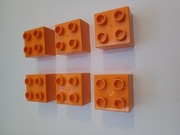 Lego Duplo Klocek Budowlany 2x2  pomarańczowy