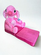 Fotelik pluszowy leżanka Stith różowy Sticz materac prezent święta