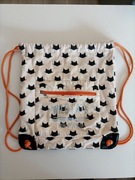 Worek szkolny w koty. 