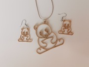 Komplet ZWIERZĘCY ażur EKO wzór 3d NOWOŚĆ- PANDA