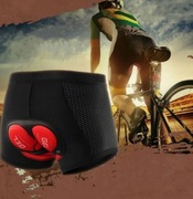 SPODENKI ROWEROWE SZORTY KOLARSKIE BOKSERKI MĘSKIE Z WKŁADKĄ ŻELOWĄ L