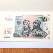 Banknot 20 zł 1050 rocznica chrztu Polski 2015 r