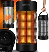 PROMIENNIK PODCZERWIENI WOLNOSTOJĄCY 1200W GRZEJNIK ELEKTRYCZNY OBROTOWY